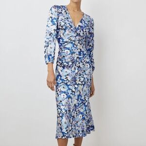 Rails Blue Multi Floral Midi Dress